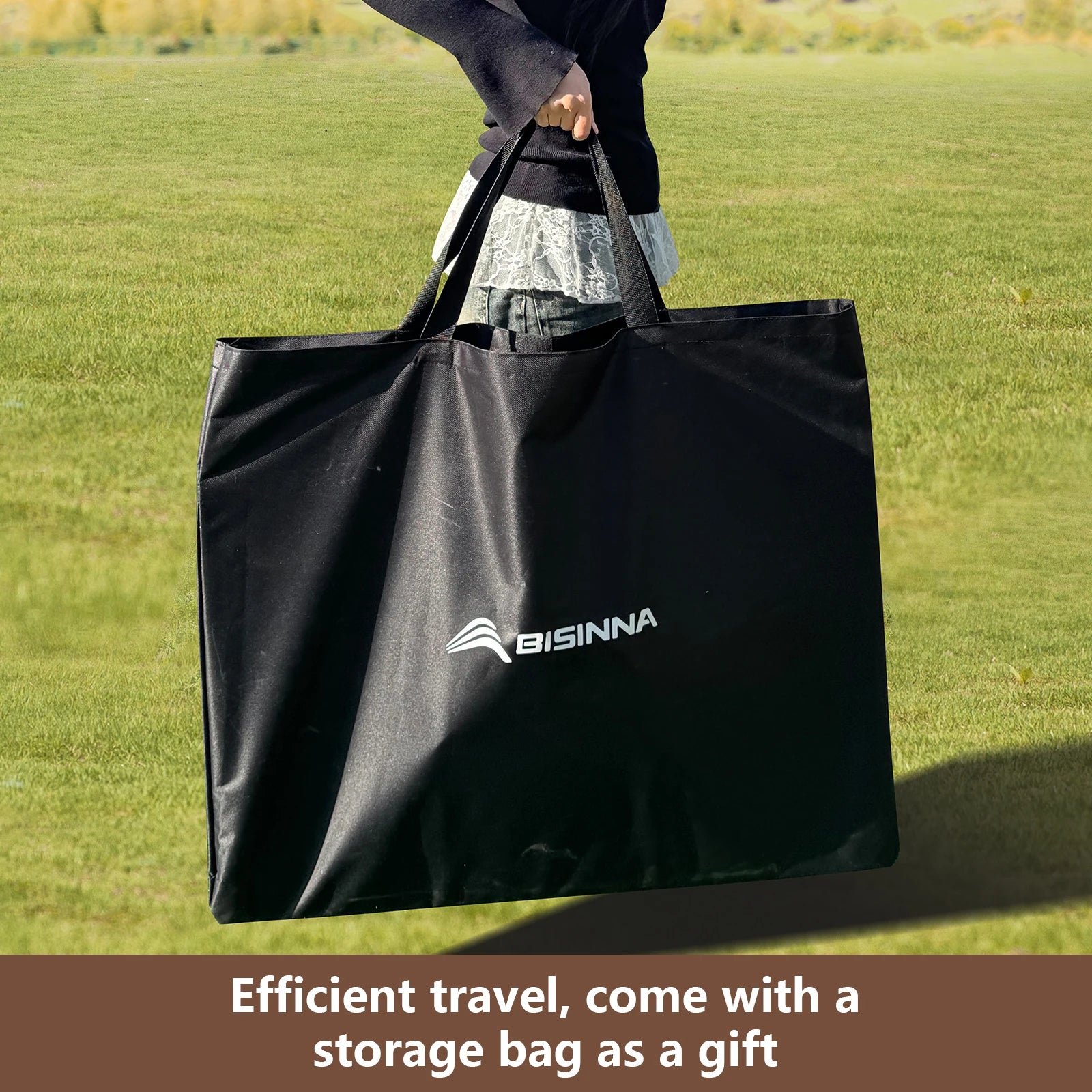 BISINNA Outdoor Folding Barbeque Stove Portable Camping BBQ Charcoal Grill With Widen Desktop Patio Tea Boiling