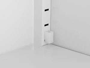 White Storage Cabinet with Feets-Metal Home Kitchen Pantry Cabinets with Doors and Adjustable Shelves,Organization Locker