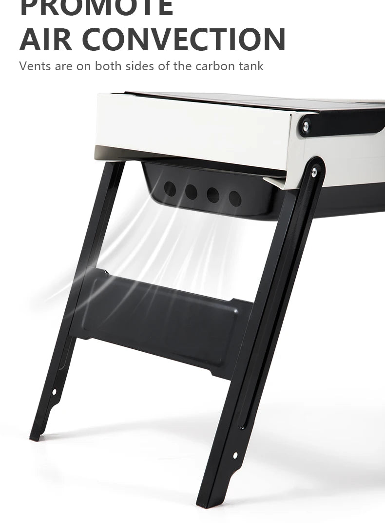 BISINNA Outdoor Barbecue Grill Portable Folding Charcoal Stove Camping Burner Brazier for Travel Picnic BBQ