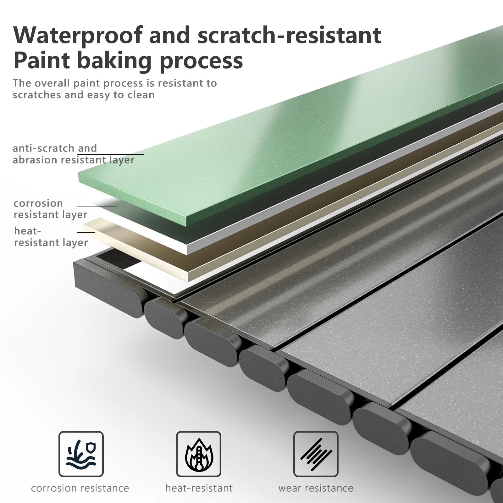 BISINNA Outdoor Egg Roll Table Portable Folding Table Carbon Steel Desk for Picnic Camping Hiking Travel Barbeque With Carry Bag