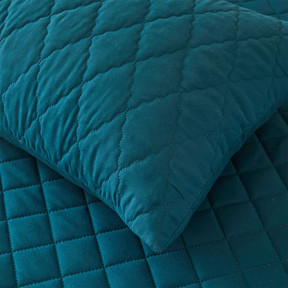 2pcs Waterproof Throw Pillowcases Envelope Soft Breathable Pillow Covers for Bed Protector 50x75cm, Grey/Blue/Green