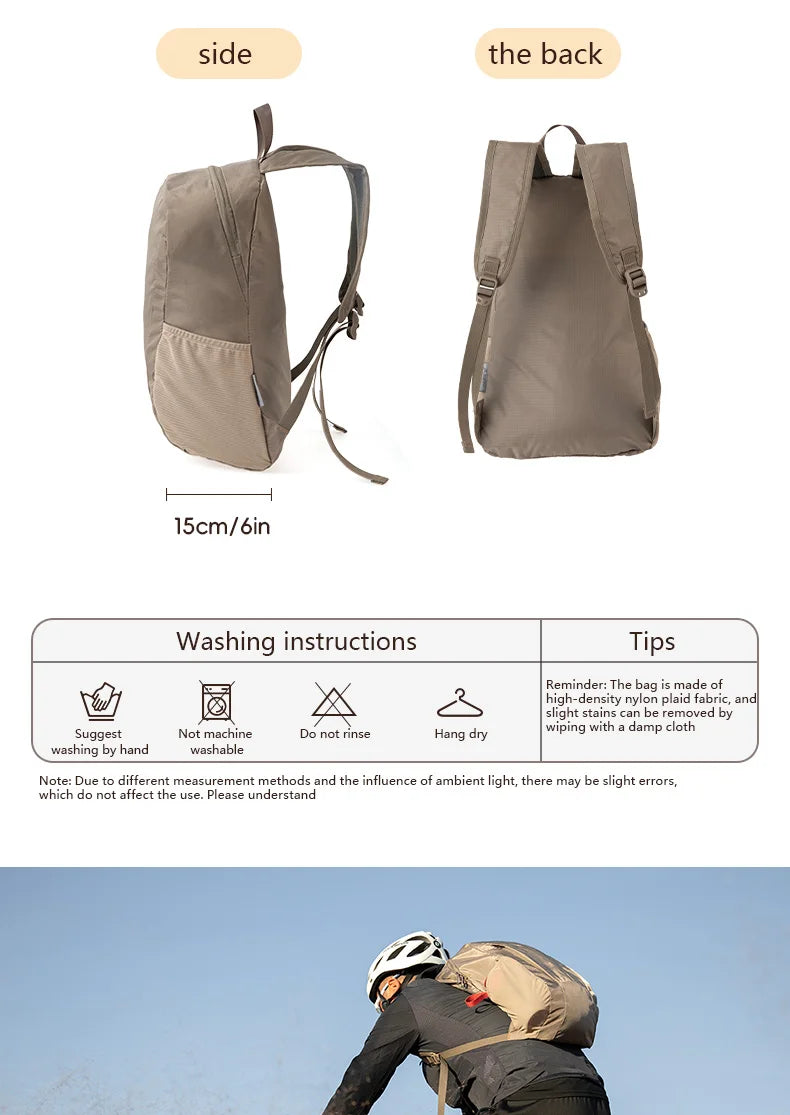 BISINNA 20L Hiking Backpack Ultralight Foldable Waterproof Travel Bags For Men Outdoor Portable Woman Camping Small Backpack