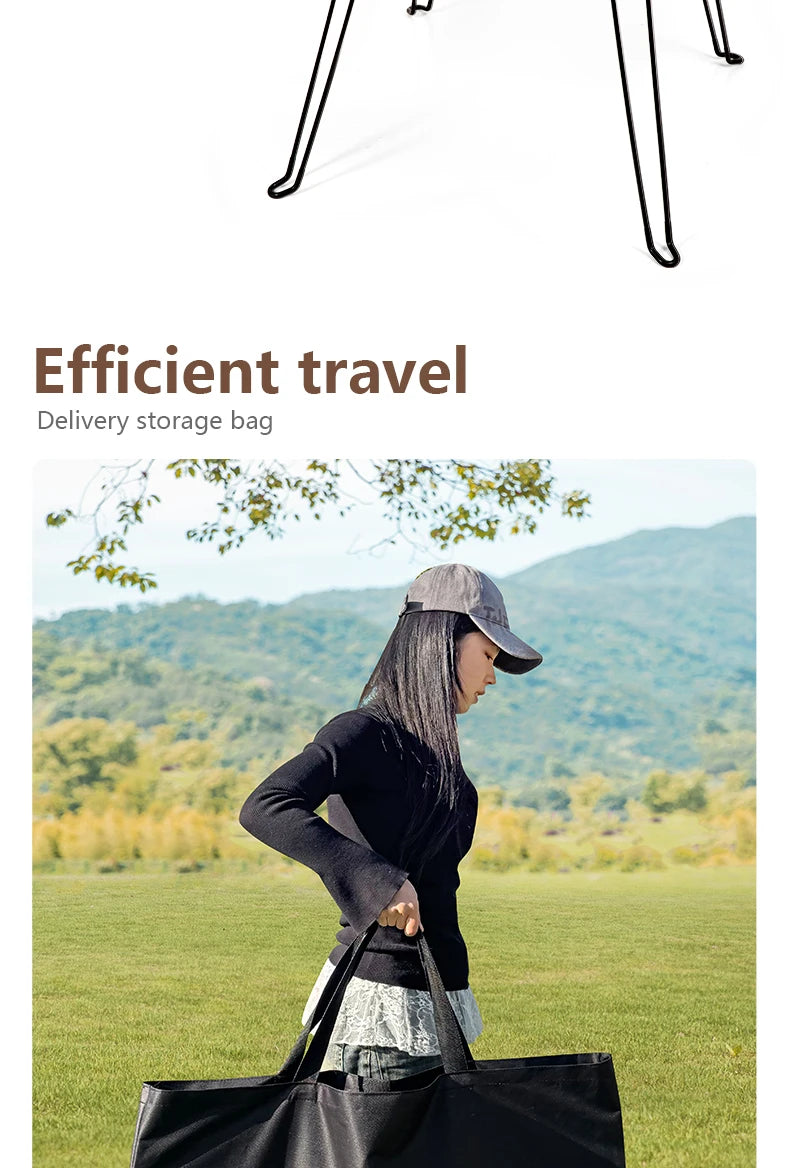 BISINNA Outdoor Folding Barbeque Stove Portable Camping BBQ Charcoal Grill With Widen Desktop Patio Tea Boiling