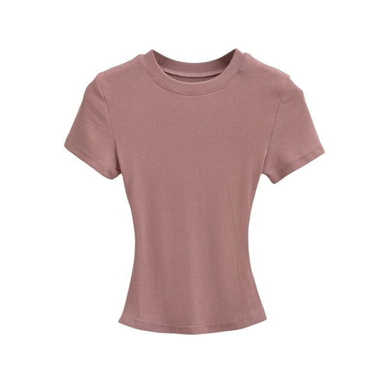 Women's Retro Tight Short-sleeved T-shirt