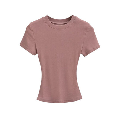 Women's Retro Tight Short-sleeved T-shirt