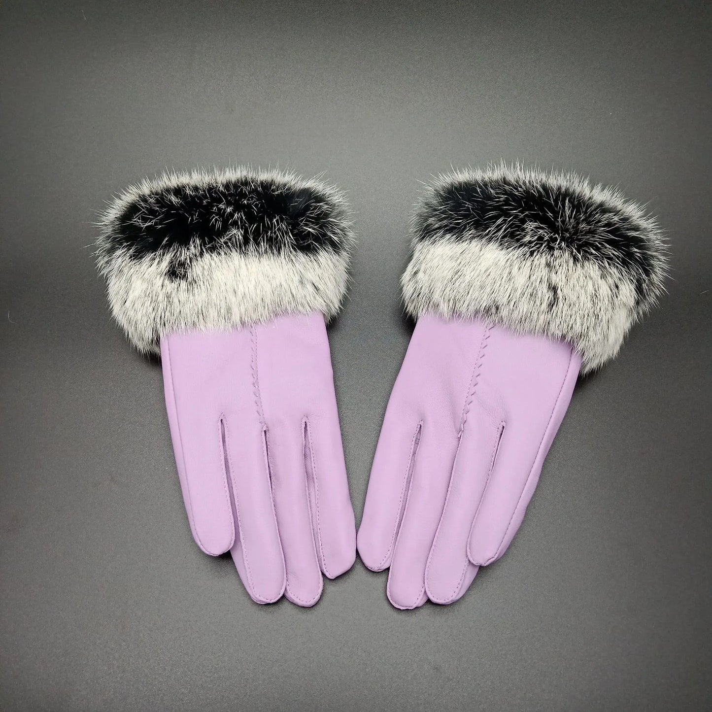 Rabbit Hair Mouth Fashion Gloves