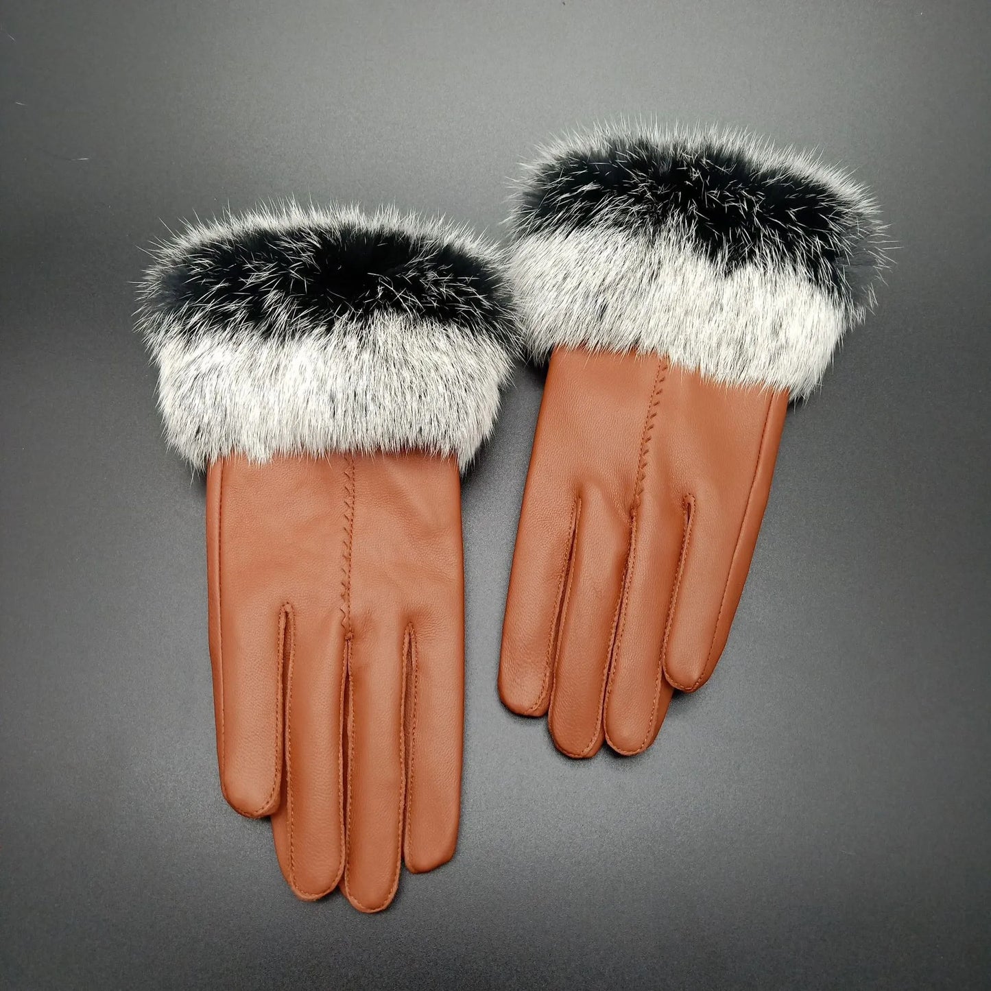 Rabbit Hair Mouth Fashion Gloves