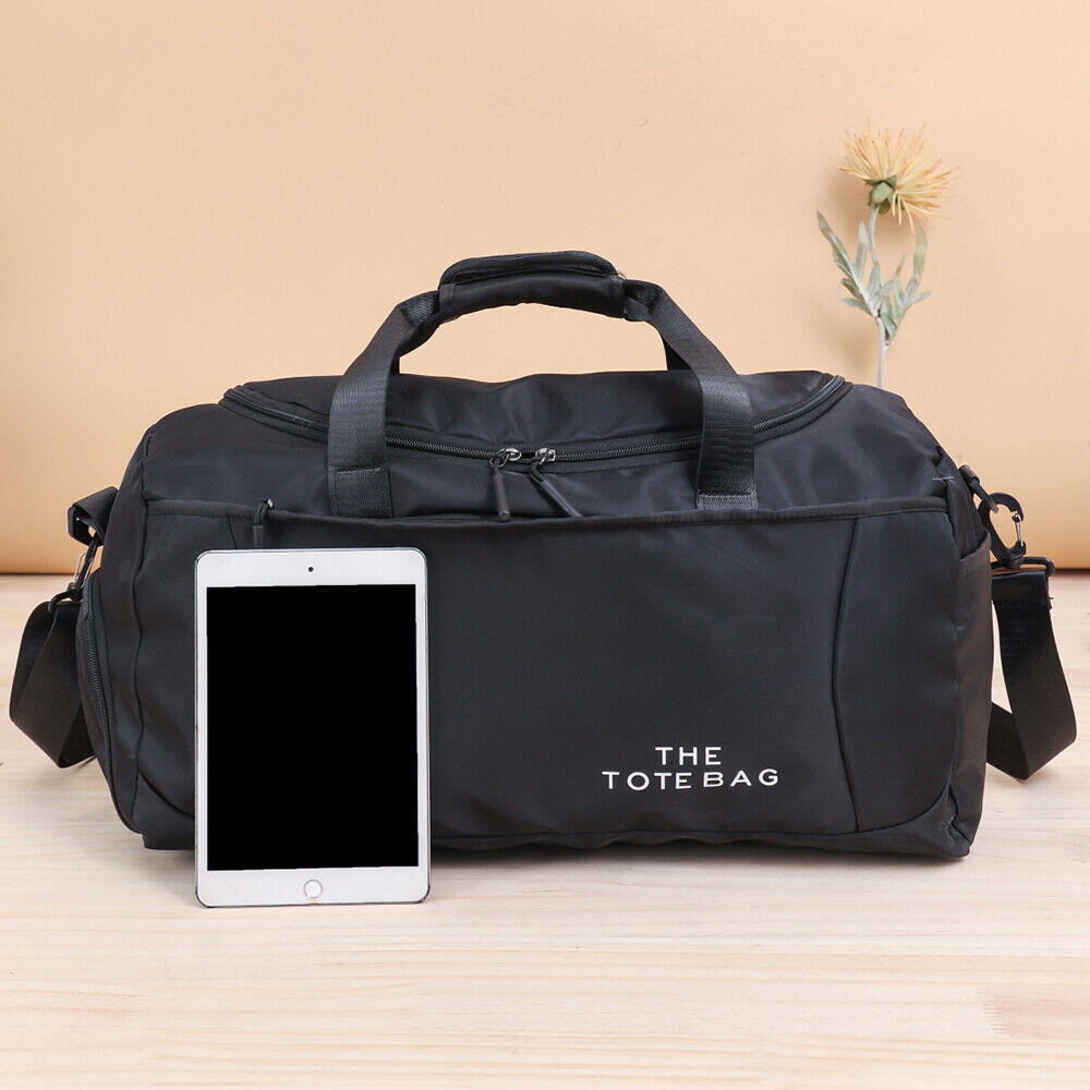 52x27x25cm Large Black Sport Gym Tote New Duffle Bag Travel Work Gear Bag