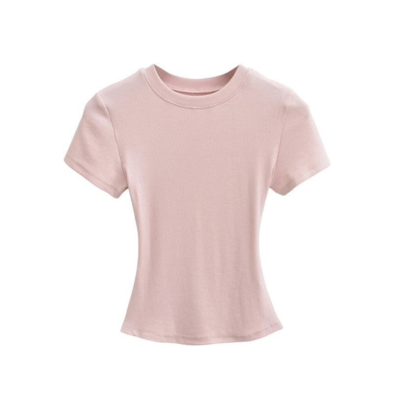 Women's Retro Tight Short-sleeved T-shirt