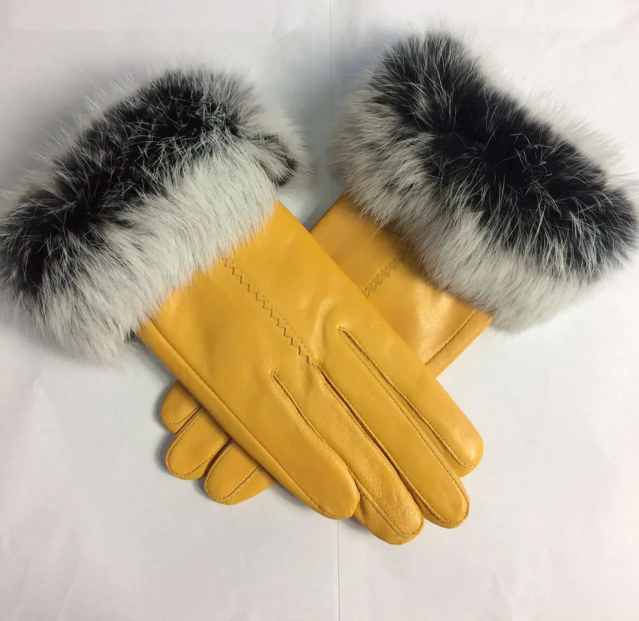 Rabbit Hair Mouth Fashion Gloves