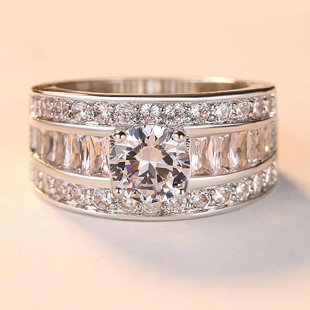 Diamond Zircon Fashion Ring Set