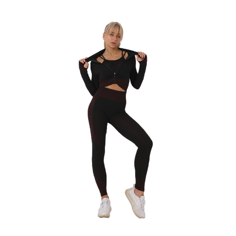 Breathable Seamless Yoga Clothing Suit