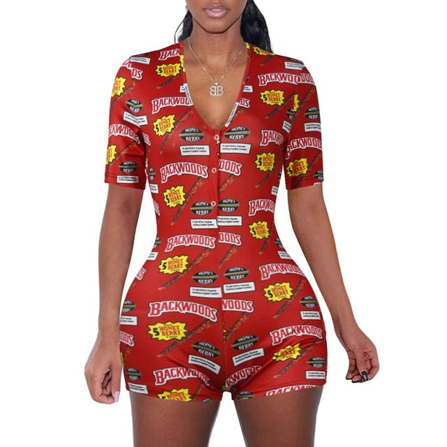 Sexy Women Bodysuit Playsuit Short Romper Jumpsuit Sleepwear