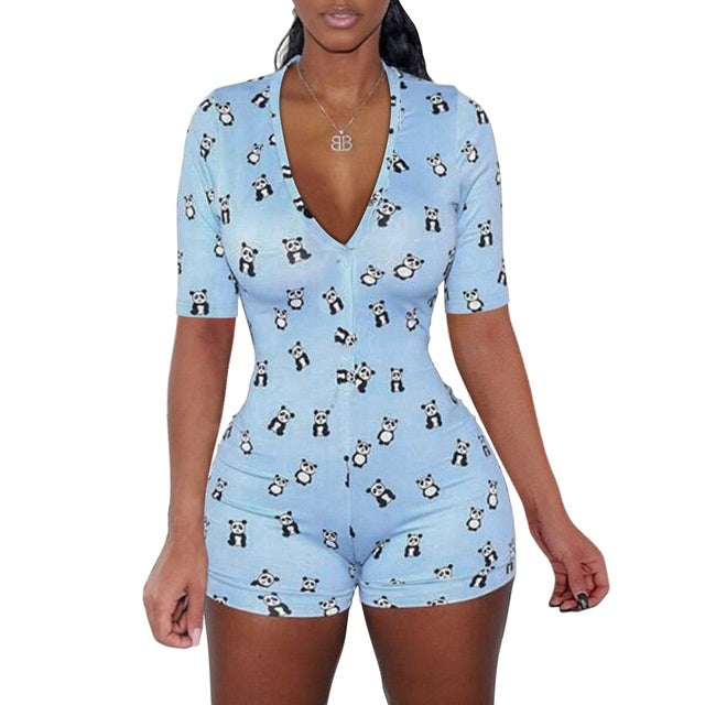 Sexy Women Bodysuit Playsuit Short Romper Jumpsuit Sleepwear