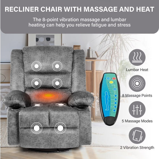 Lounge Chair Sofa With Massage And Heating Function