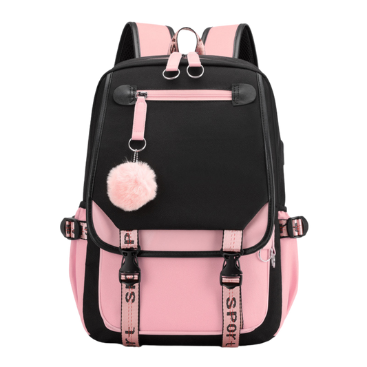 Luminous USB Nylon Student Backpack