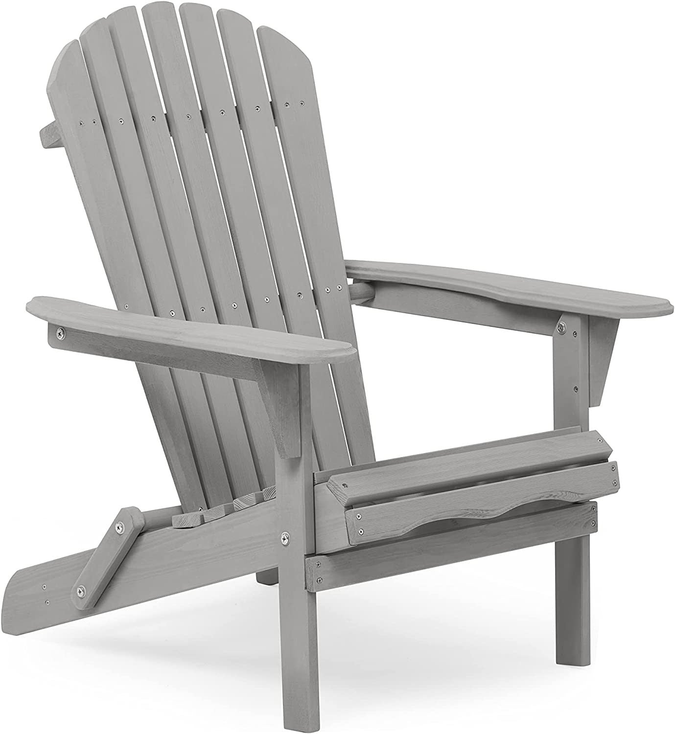 Wooden Garden Outdoor Lounge Patio Chair Wooden Folding Adirondack Chair 2-piece Set