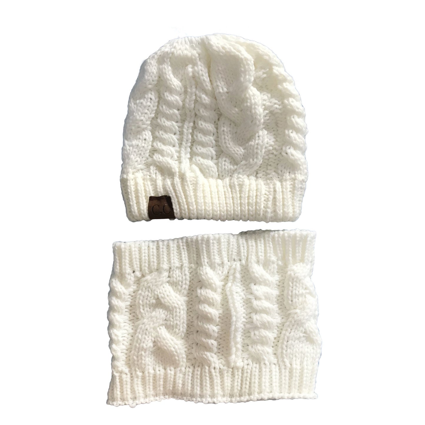 Women's Autumn/Winter Knitted Hat and Scarf Set