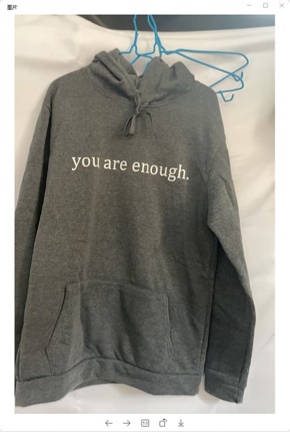 Women's Plush Letter Print Kangaroo Hoodie