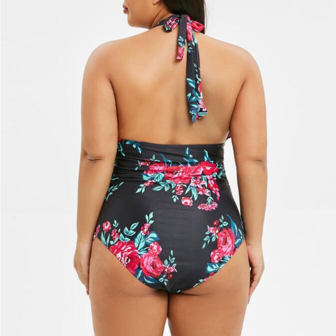 Printed one-piece swimsuit