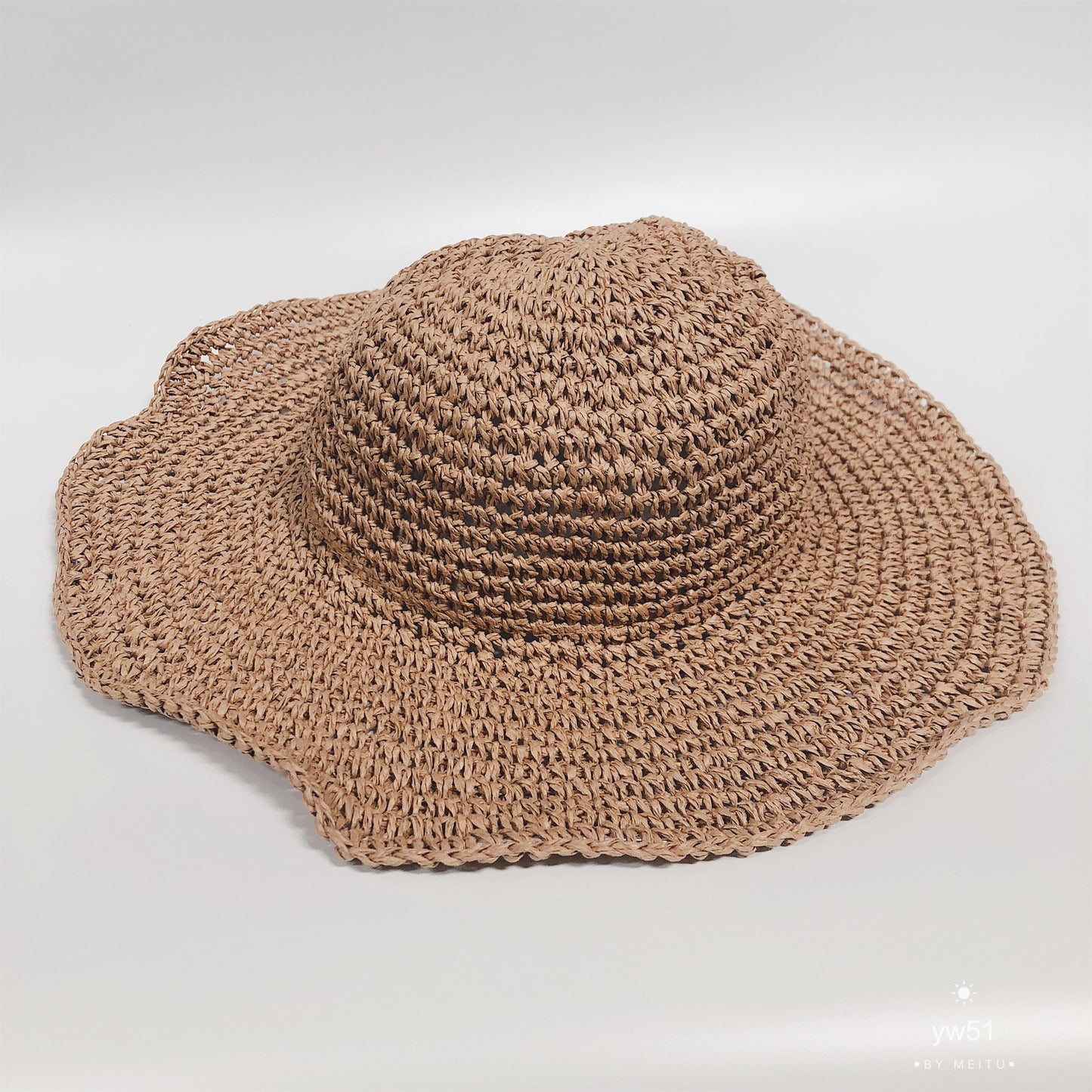 Women's Foldable Straw Sunscreen Hat