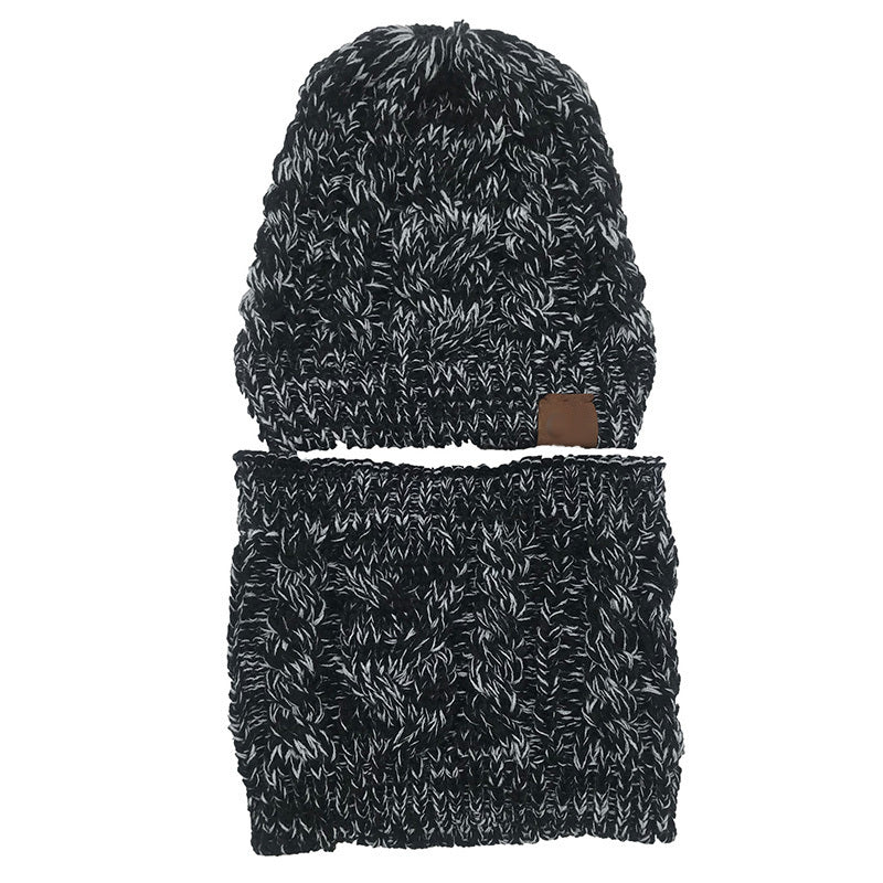 Women's Autumn/Winter Knitted Hat and Scarf Set