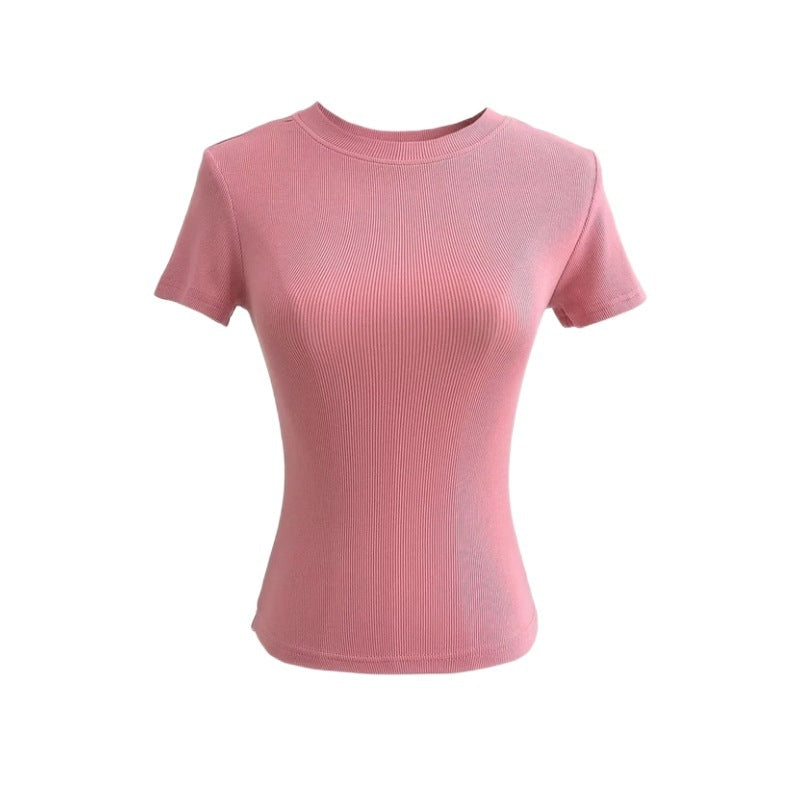 Women's Retro Tight Short-sleeved T-shirt