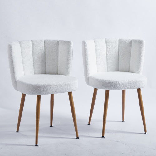 Modern White Dining Chair 2-piece Set