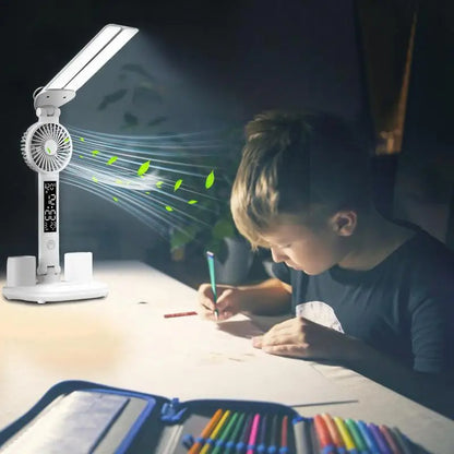 Foldable LED Desk Lamp with Fan