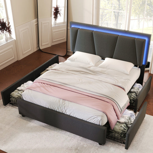 Wooden Storage Bed Bed Frame   Size  160cmx200cm