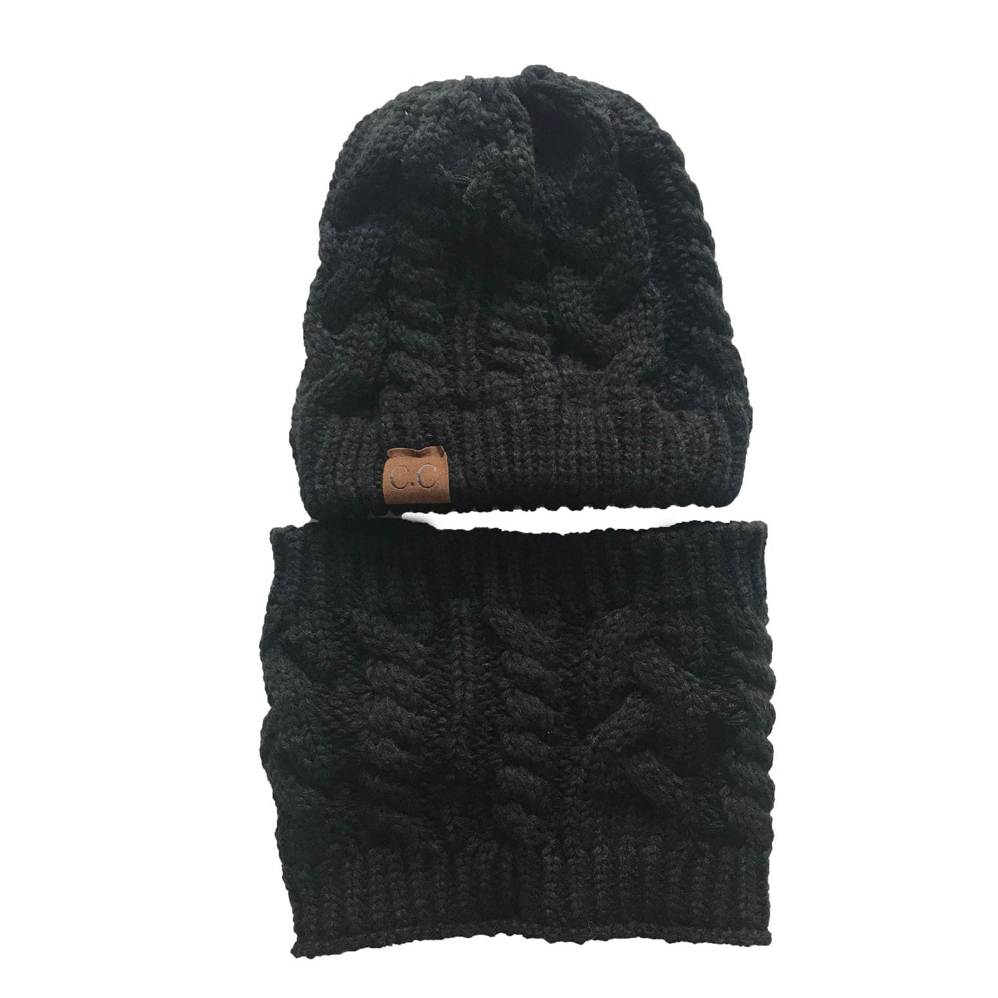 Women's Autumn/Winter Knitted Hat and Scarf Set