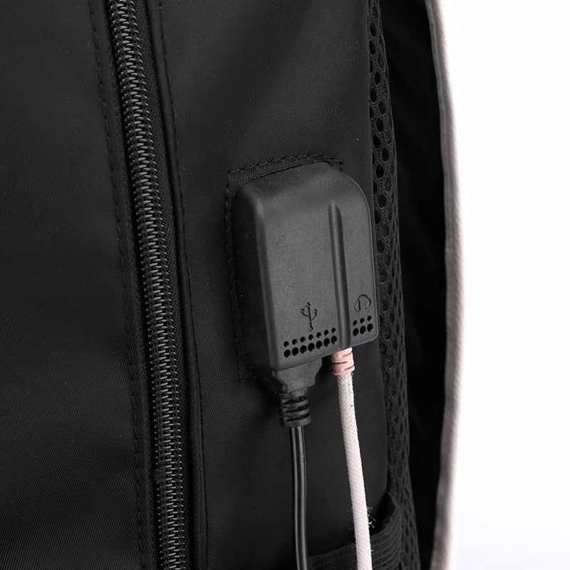 Luminous USB Nylon Student Backpack