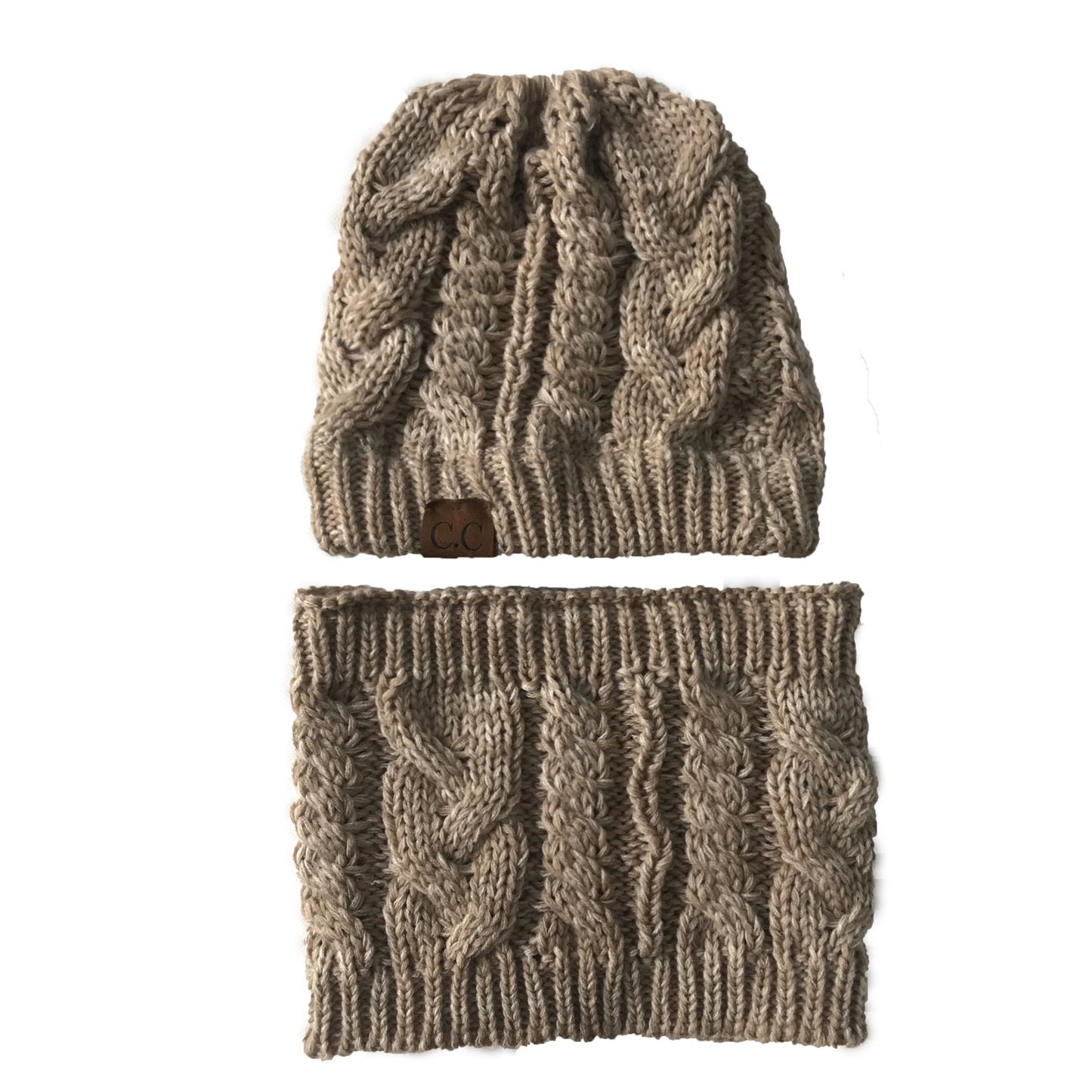 Women's Autumn/Winter Knitted Hat and Scarf Set