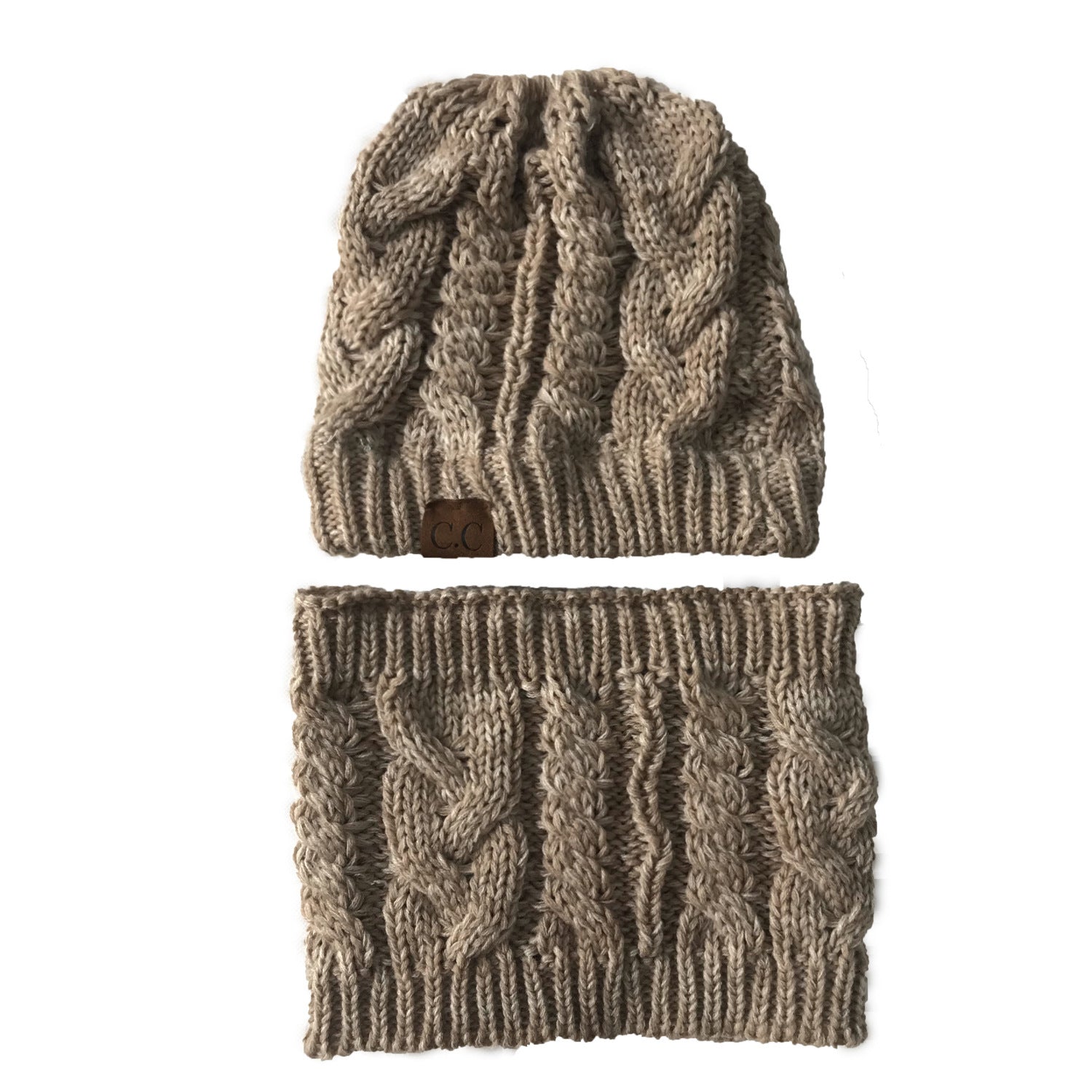 Women's Autumn/Winter Knitted Hat and Scarf Set