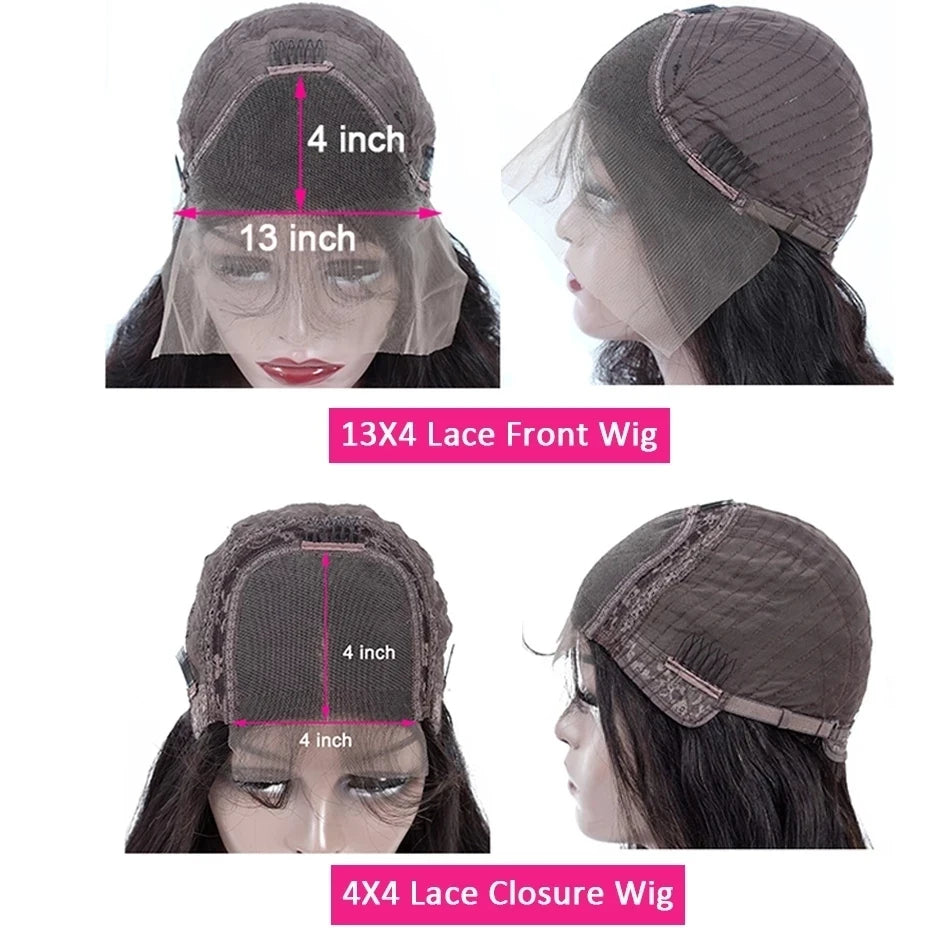 Water Wave Human Hair Wigs HD 13X6 Lace Frontal Wigs For Women  Pre plucked Water Wave Lace Front Wigs 180%