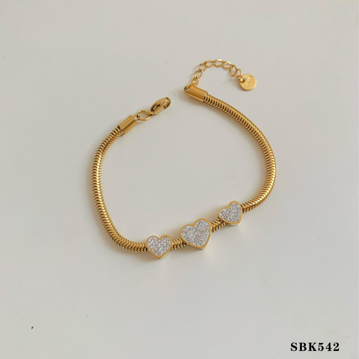 Crystal Heart Bracelet for Women