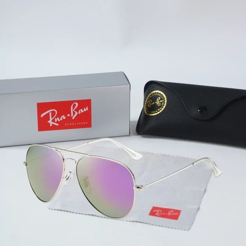 New 2025 Top brand classic polarized sunglasses men's pilot sunscreen sunglasses color film women's Tom Hardy style toad mirror