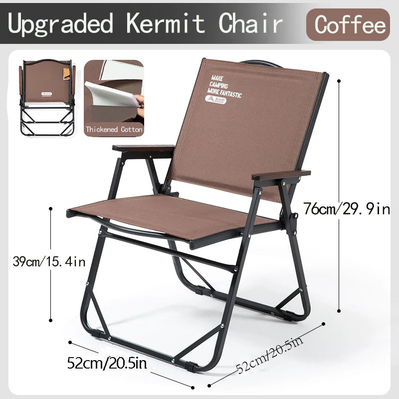 BISINNA Outdoor Folding Camping Chair Portable Lounge Kemit Chair Picnic Beach Hiking Trekking