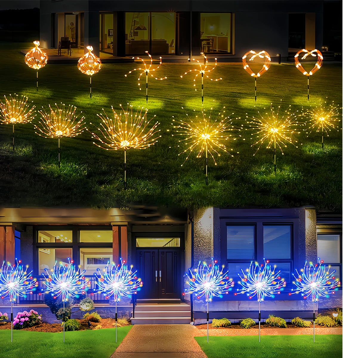 420LED Solar Firework Garden Lights