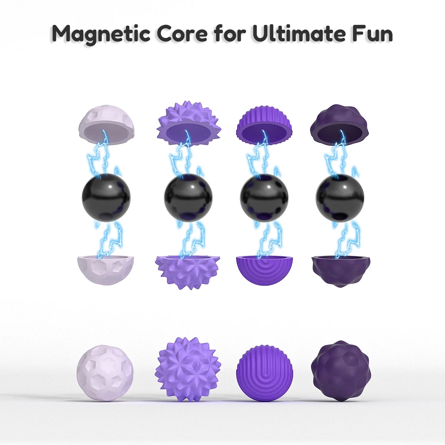 4/8 PCS Magnetic Toy Silicone Magnetic Ball Fidgeting Toy Stress Relief Fingertip Activity Small Decoration Toys Miniature Model