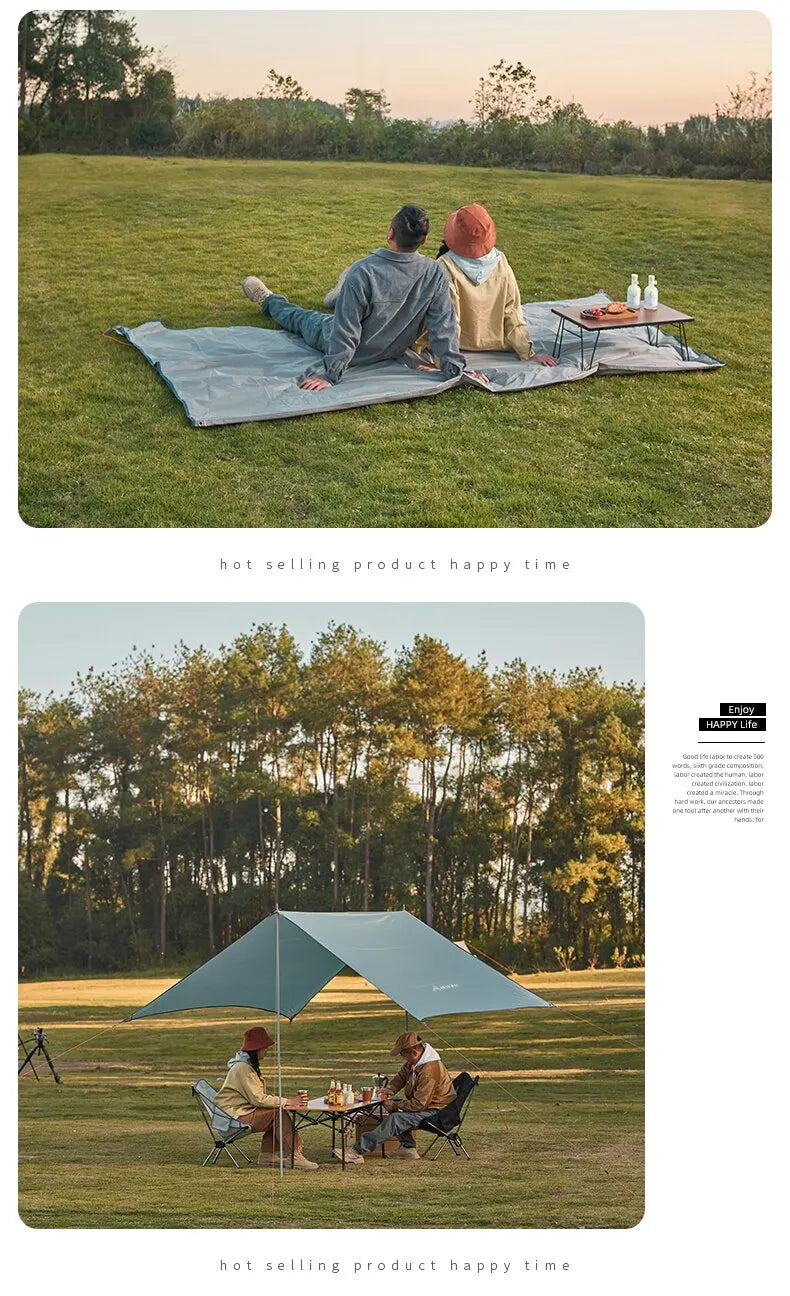 BISINNA Waterproof Camping Awning Tent Sun Shade Oxford Canopy Tarp Ultralight UV Garden Beach for Tourism Hiking Sun Shelter
