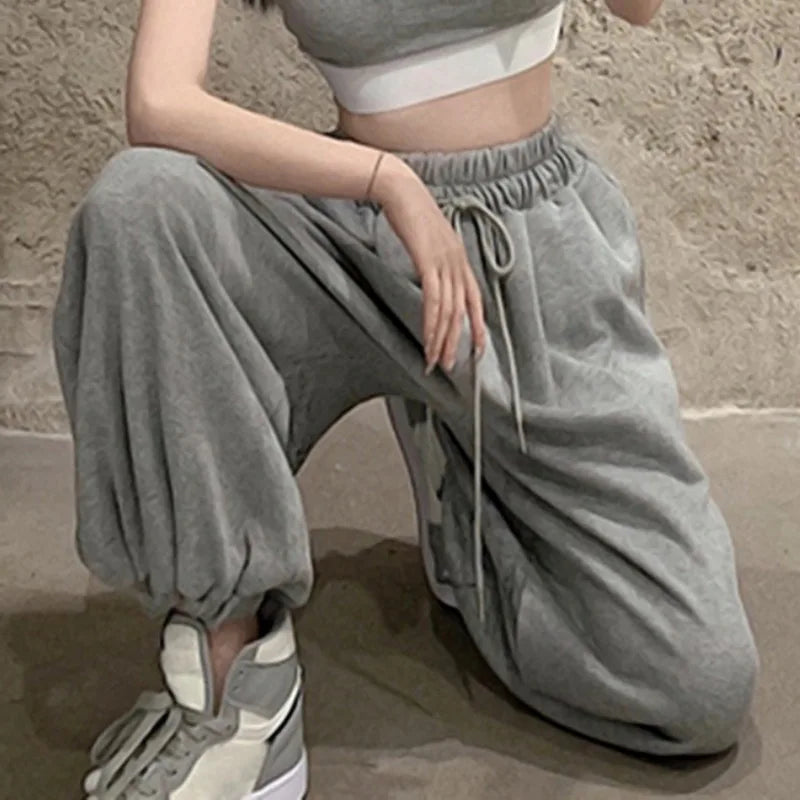 Women Gray Oversized Joggers