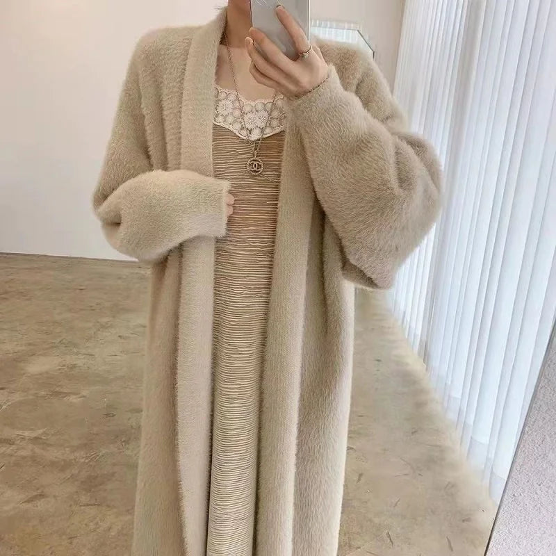 Korean Style Long Sleeve White Cardigan