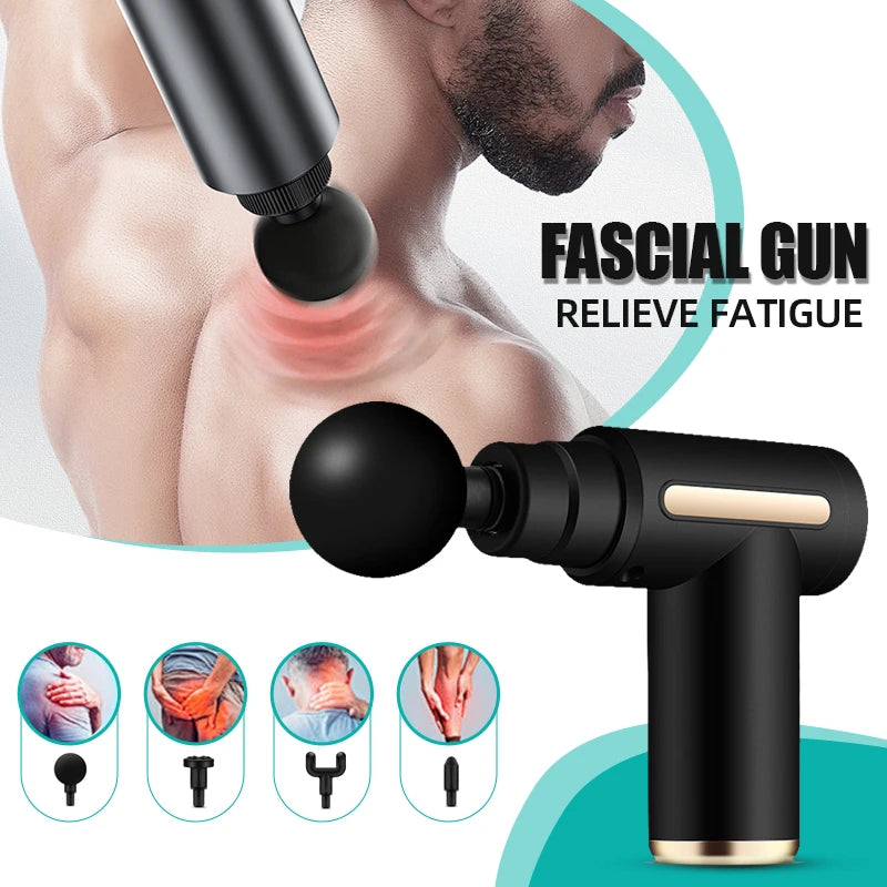 Multifunctional fascia gun massager instrument portable muscle massage relaxation electric vibrating fascia gun