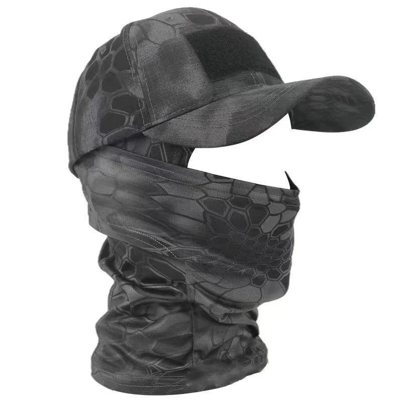 Tactical Balaclava Baseball Caps Full Face Mask Set Men Summer Snapback Sun Hat Outdoor Hunting Camouflage Balaclava