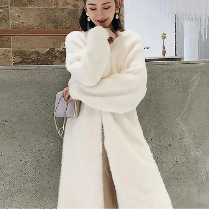 Korean Style Long Sleeve White Cardigan