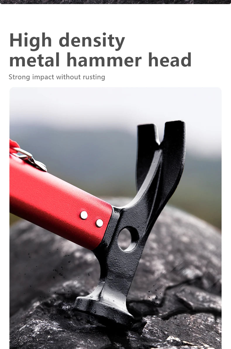 BISINNA Multi-functional Camping Hammer Outdoor Tent Stakes Multi-tool With Alumimum Alloy Handle Ultralight Camping Supplies