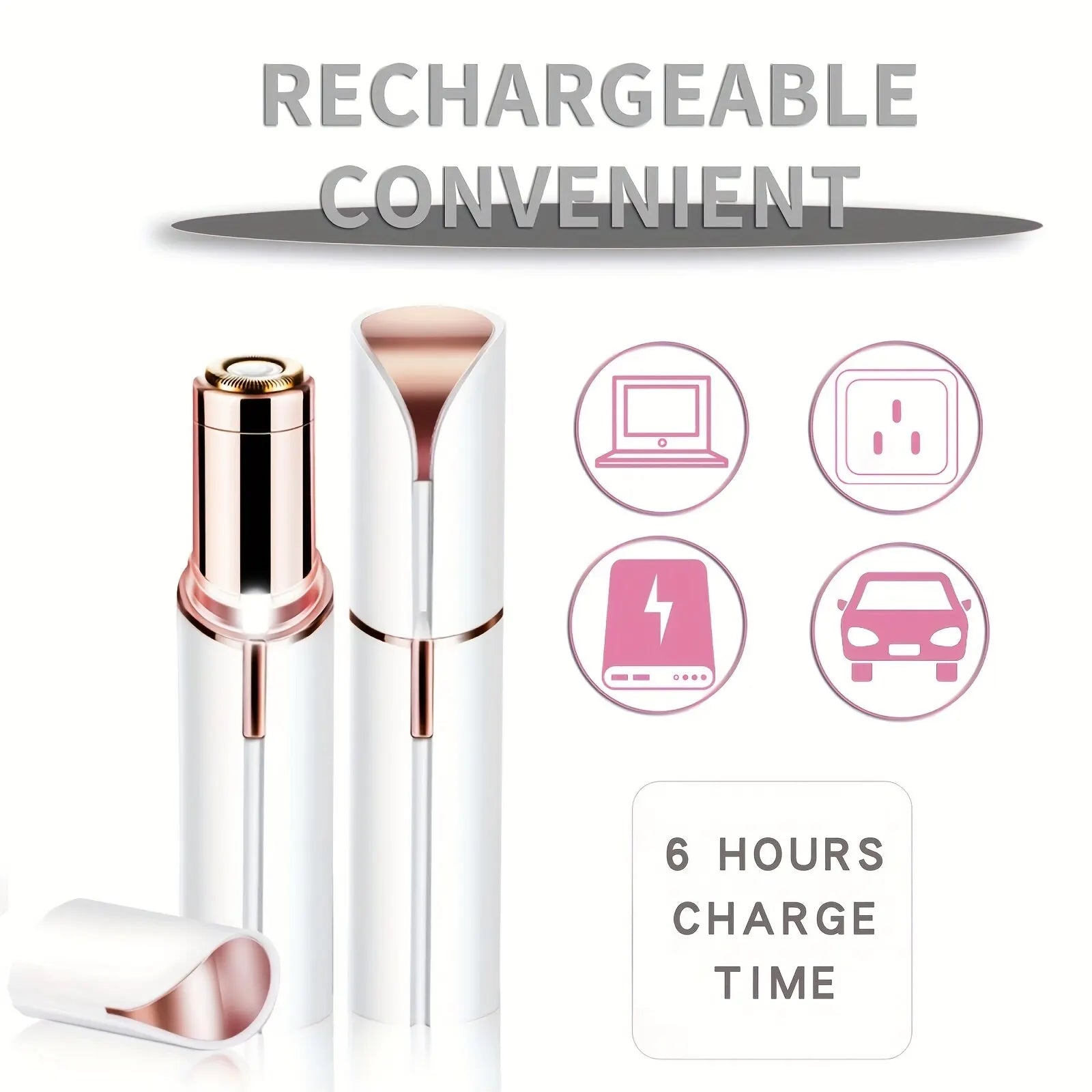 Portable Lipstick-Shaped Electric Hair Remover