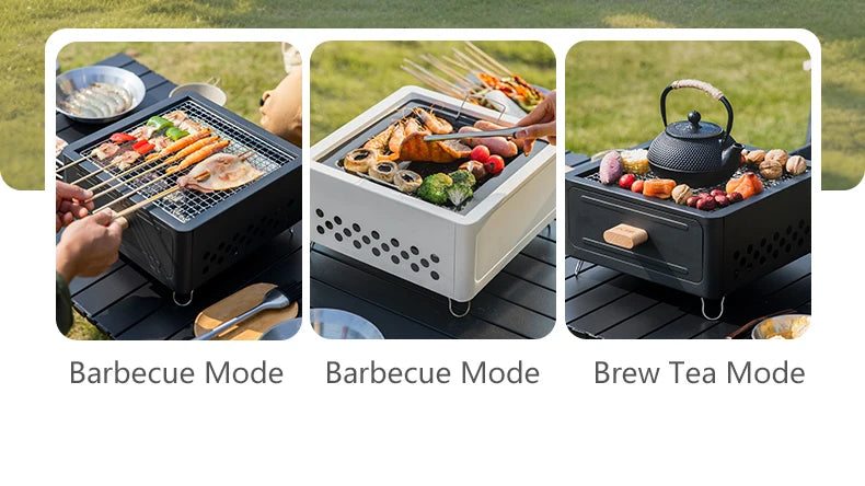 BISINNA Multi-functional Camping Stove BBQ Charcoal Grill Portable Burner Outdoor Camp Picnic