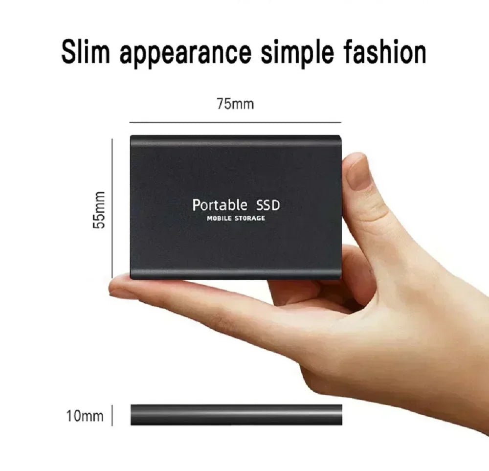 High Speed Portable SSD External Hard Drive 4TB USB3.1 Interface Hard Disk Solid State Drive Mass Storage Device for Laptop/PC